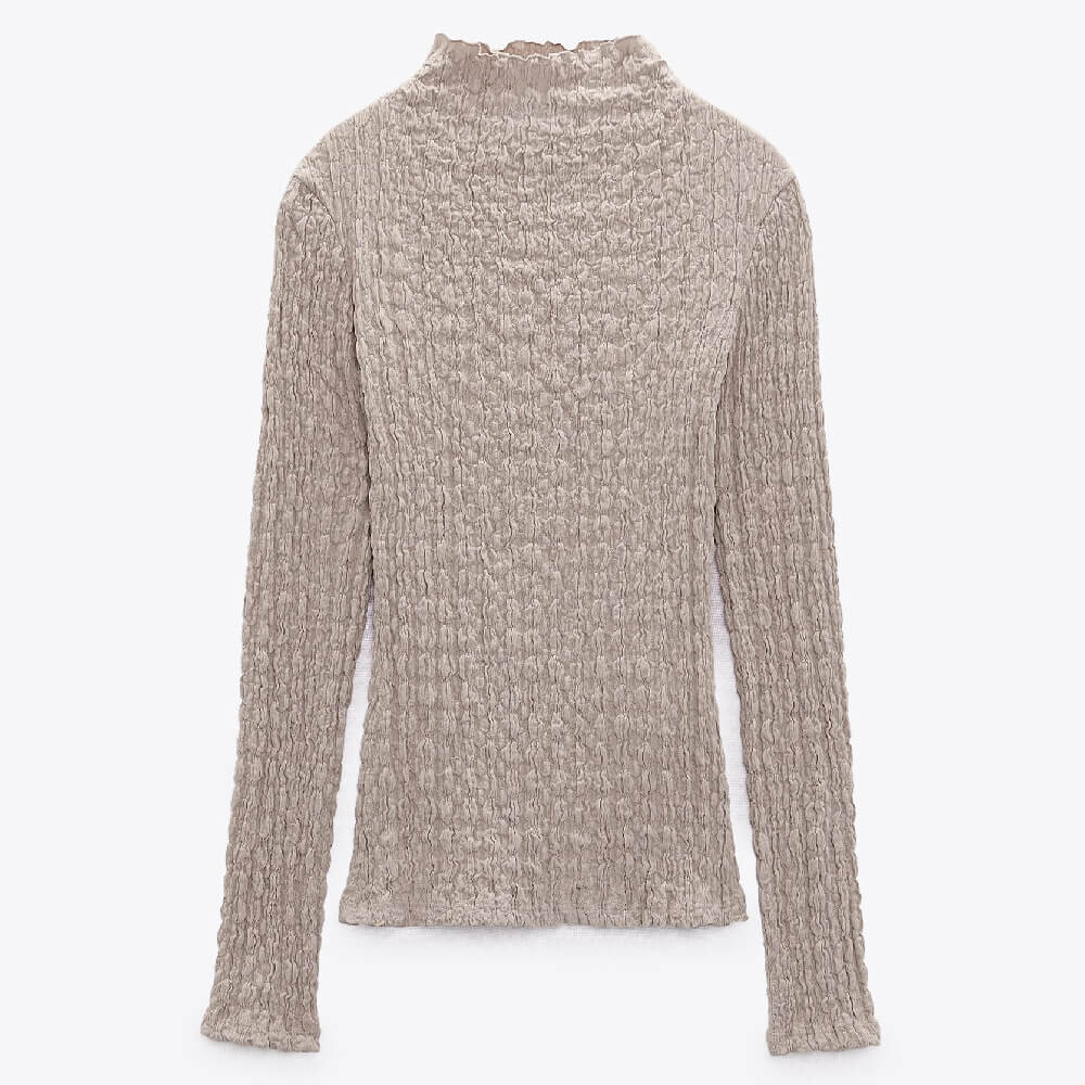 

Водолазка Zara Textured, бежевый