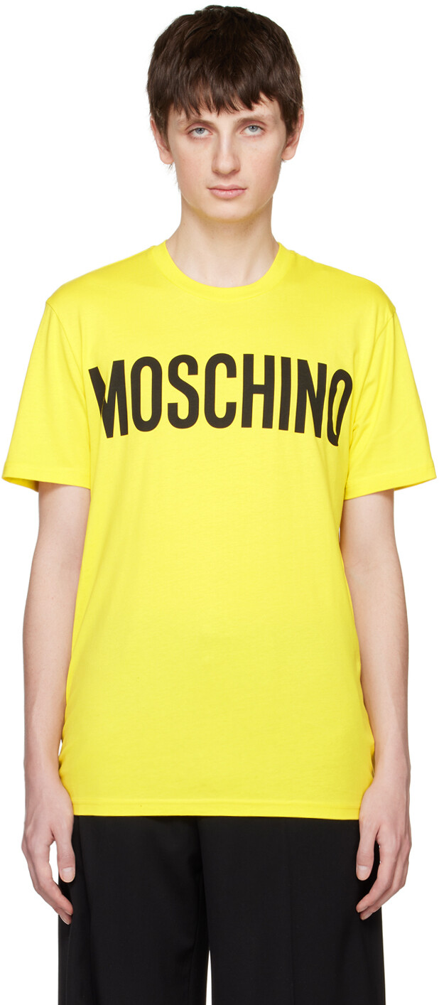 

Желтая футболка с круглым вырезом Moschino, Желтый