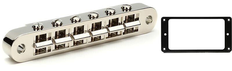 

Аксессуары Gibson Бридж Nashville Tune-O-Matic с полной сборкой — никелевый комплект с аксессуарами Gibson Монтажное кольцо звукоснимателя на грифе — черный Gibson Accessories PBBR-045=1 PRPR-010=1