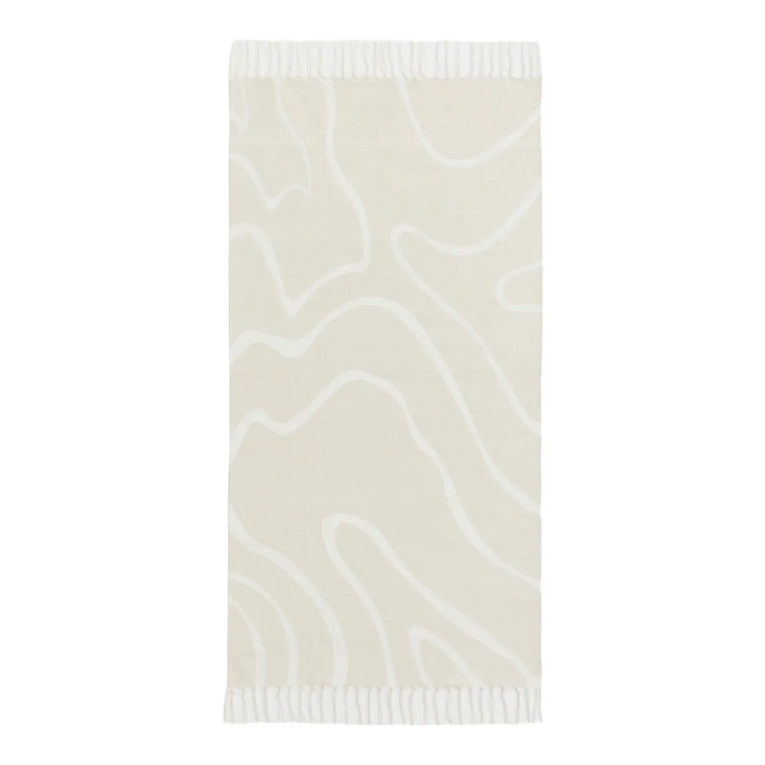 

Ковер H&M Home Patterned Cotton, светло-бежевый