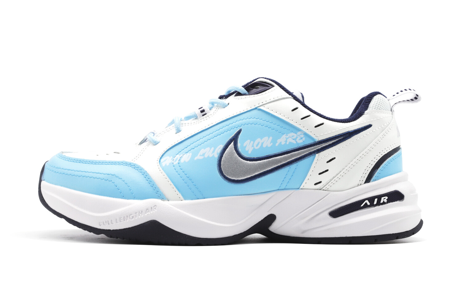 

Кроссовки Nike Air Monarch 4 Chunky Sneakers Unisex Low-top White/blue, синий/белый