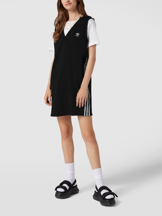 цена Мини-платье с деталями лейбла adidas Originals, черный