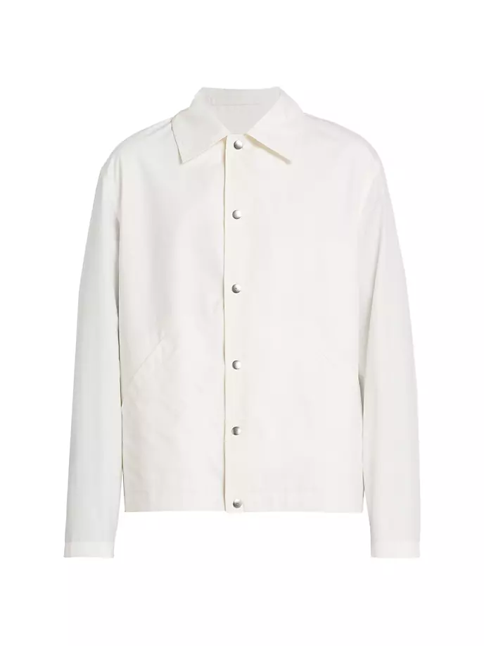 

Блузон с логотипом из хлопкового поплина Jil Sander, цвет natural