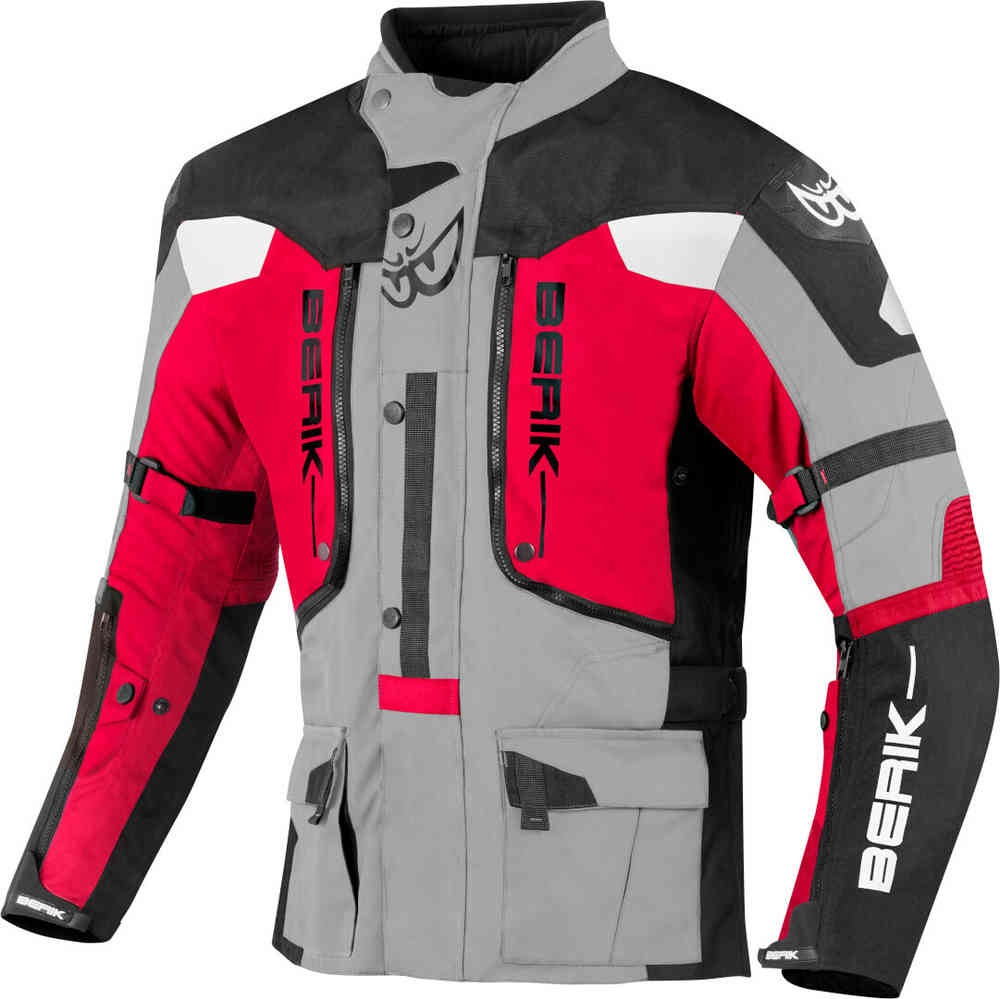 Водонепроницаемая мотоциклетная текстильная куртка Dakota 3в1 Berik, черный/серый/красный