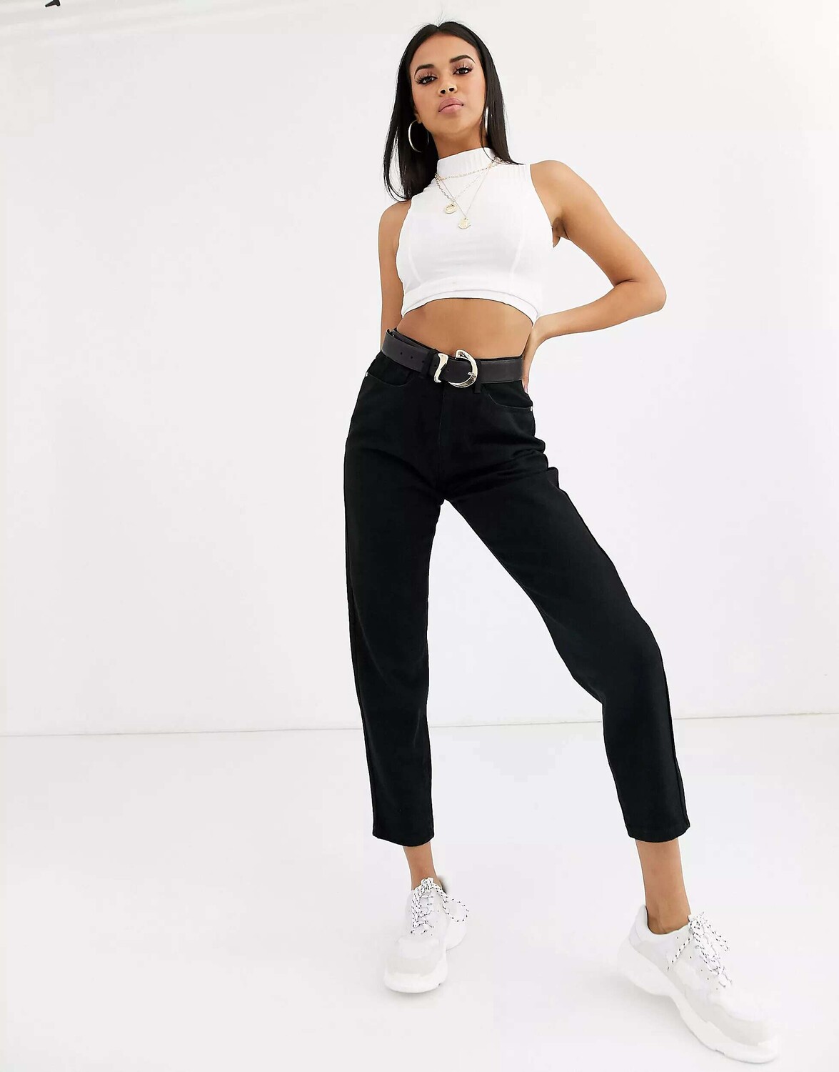 

Черные джинсы Missguided Mom