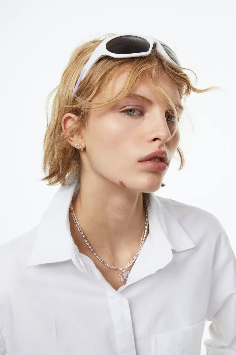 

Рубашка из оксфордской ткани H&M, белый