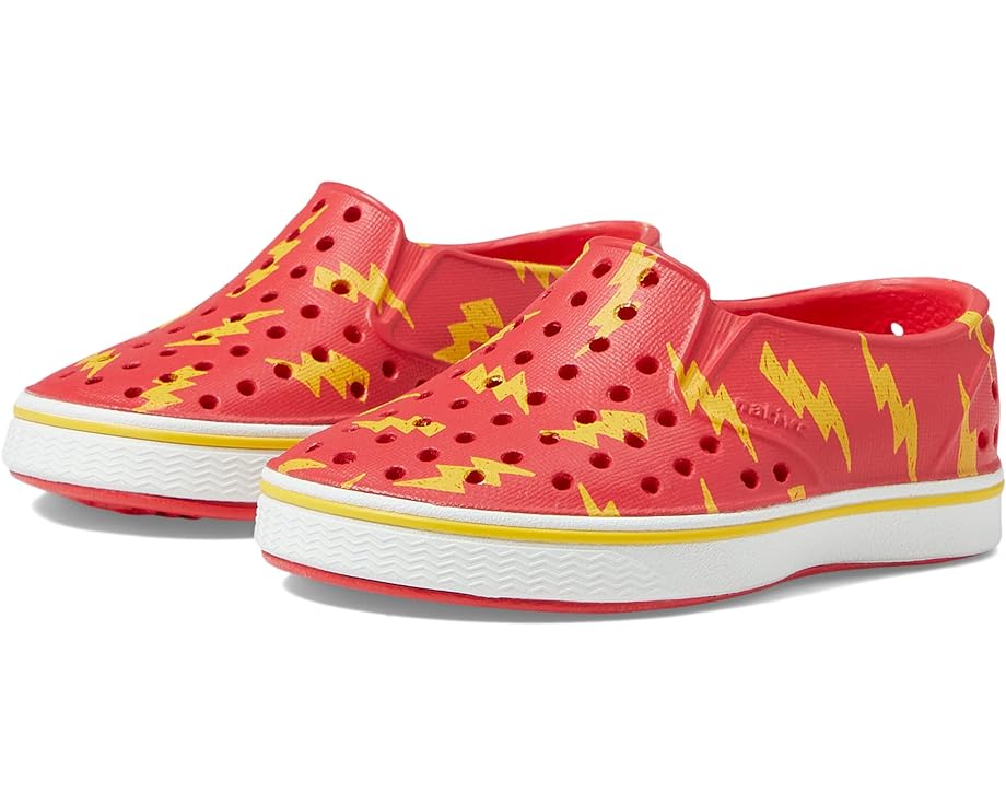 Кроссовки Native Shoes Miles Sugarlite Print, цвет Hyper Red/Shell White/Crayon Lightning