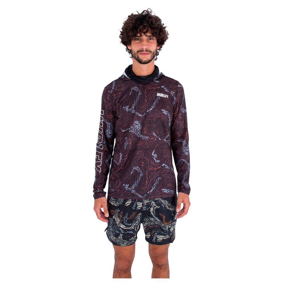 

Рашгард с длинным рукавом Hurley H2O-Dri Atticus Moab Upf, черный