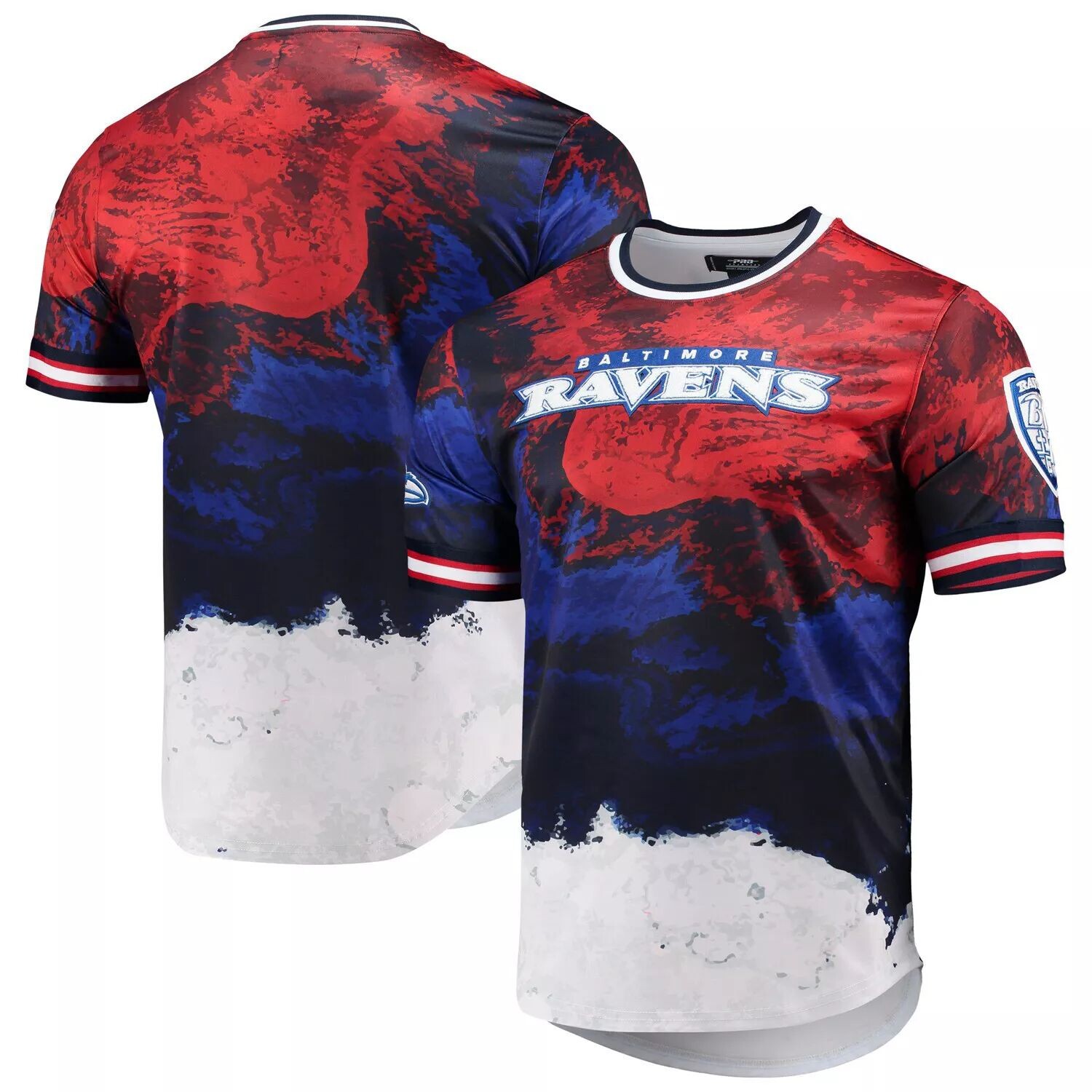

Мужская футболка Pro Standard темно-синего/красного цвета Baltimore Ravens Americana Dip-Dye, Красный