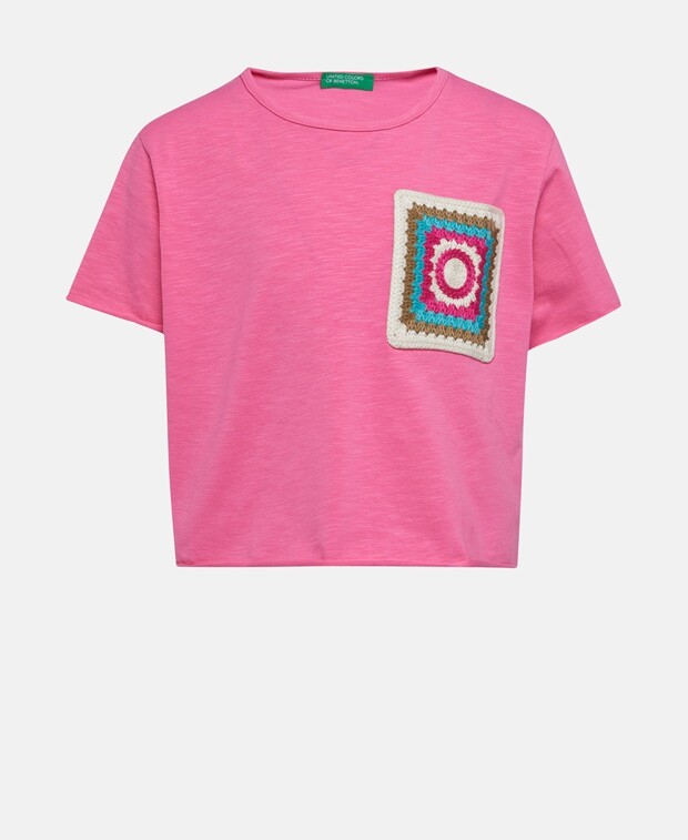 

Футболка United Colors of Benetton, розовый