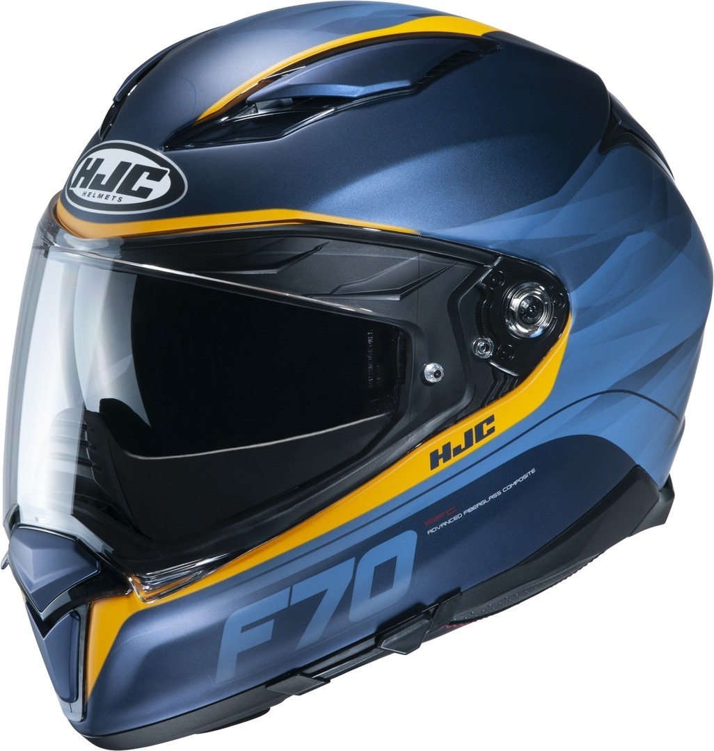 Шлем HJC F70 Feron, синий/оранжевый