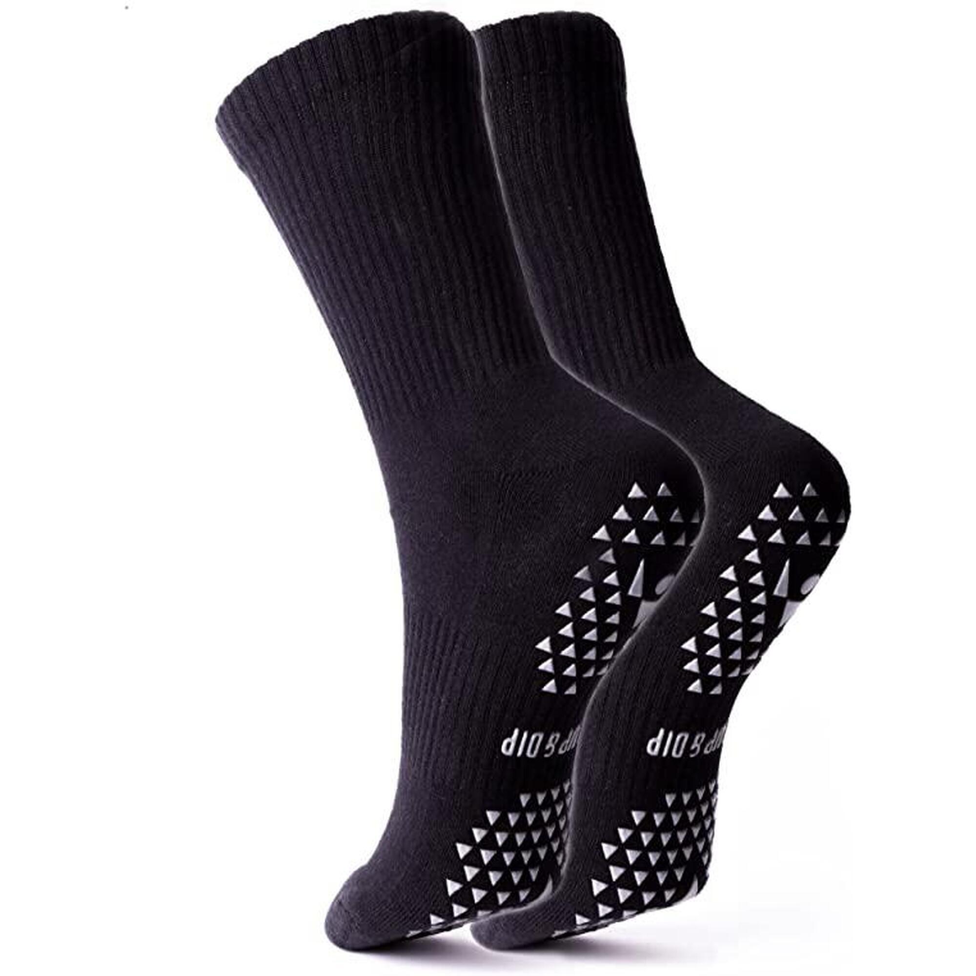 Носки спортивные противоскользящие черные, 1 пара PULLUP & DIP, черный цена и фото