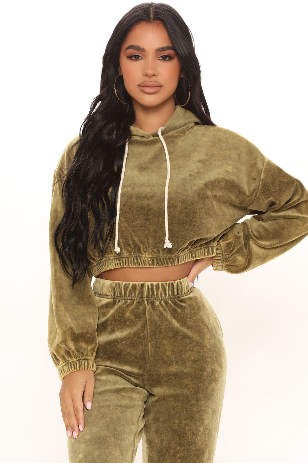 

Худи Fashion Nova DZ21G530, оливковый