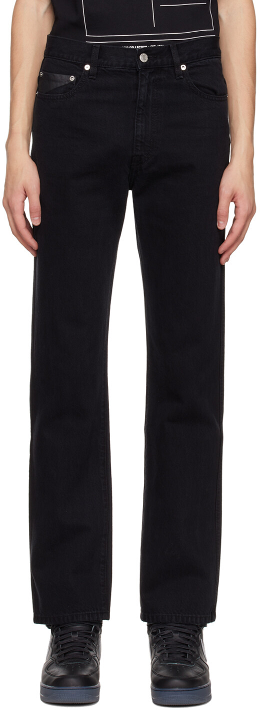 

Черные однотонные прямые джинсы Helmut Lang