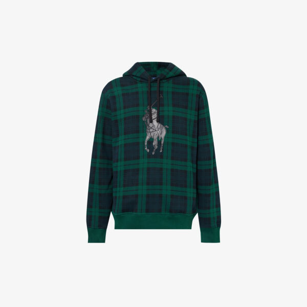 

Толстовка из смесового хлопка с вышитым логотипом в клетку Polo Ralph Lauren, цвет tartan