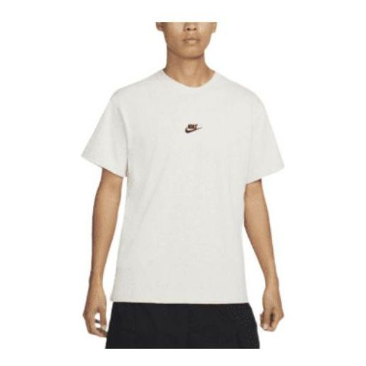 Футболка Men's Nike Solid Color Embroidered Light Bone T-Shirt DN5241-072, белый цена и фото