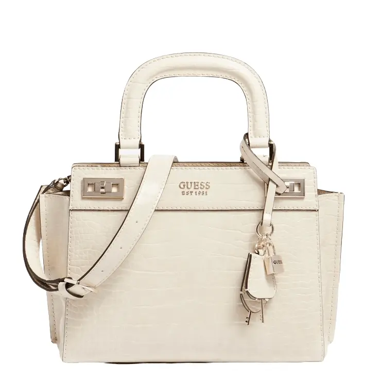 

Сумка сэтчел Guess Katey Stampa Cocco, кремовый