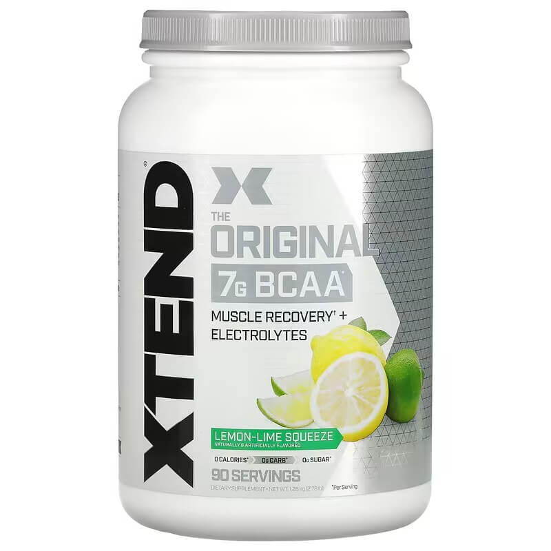 Аминокислоты BCAA Xtend со вкусом лимона и лайма 7г, 1260 г аминокислоты bcaa xtend со вкусом голубой малины 7г 420 г