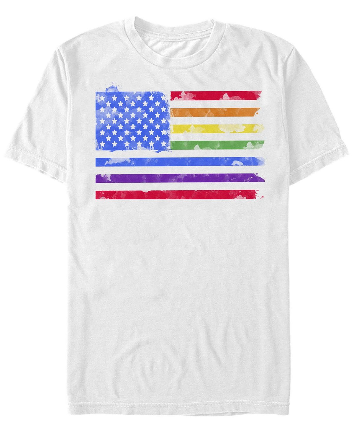 Мужская футболка watercolor pride с круглым вырезом и короткими рукавами Fifth Sun, белый фотографии