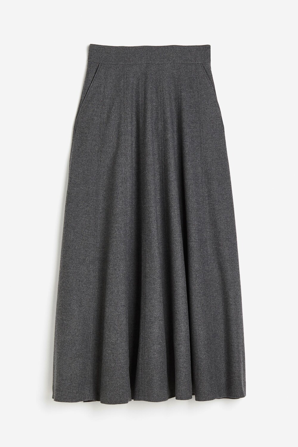 

Юбка H&M Flared With A Wool Blend, темно-серый
