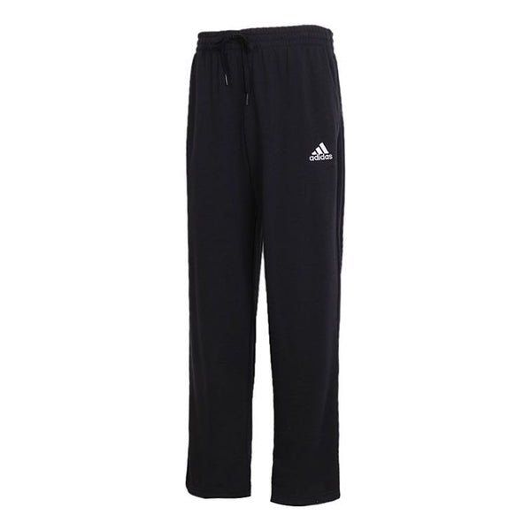 Повседневные брюки Adidas Solid Color logo Casual Sports Elastic Waistband Long Pants Black, Черный цена и фото