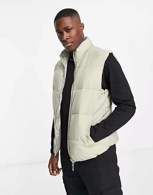 

Утепленный жилет Pull&Bear Puffer, светло-зеленый