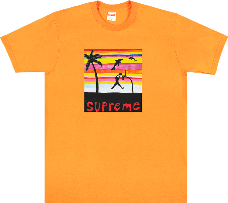 

Футболка Supreme Dunk Tee 'Bright Orange', оранжевый