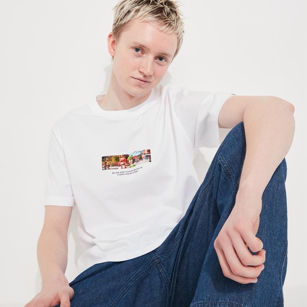 

Футболка с принтом MARIO MOVIE унисекс Uniqlo, белый