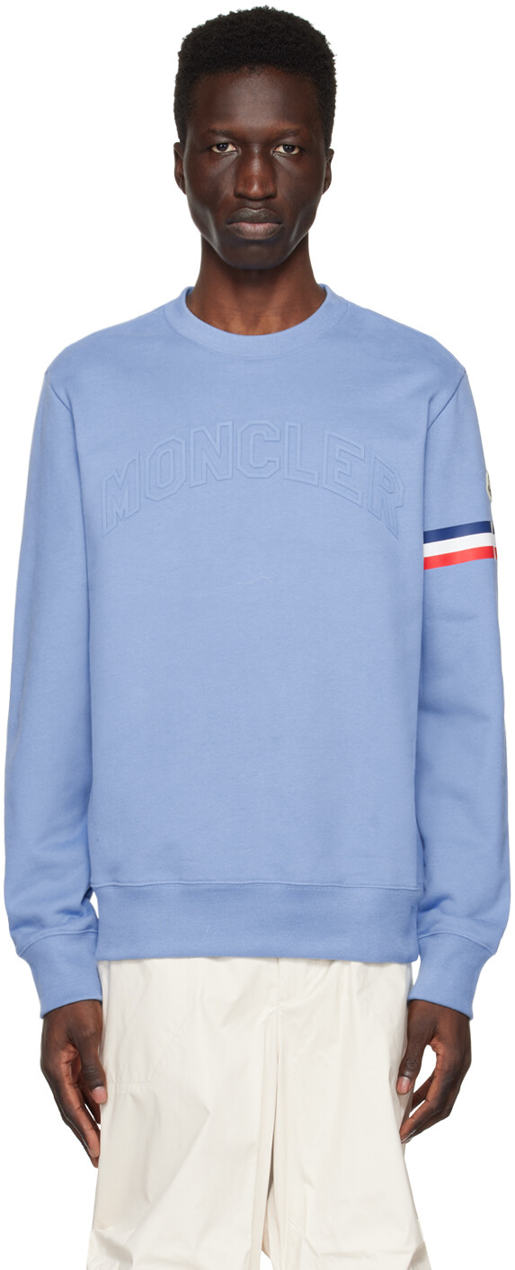 

Синий свитшот с круглым вырезом Moncler