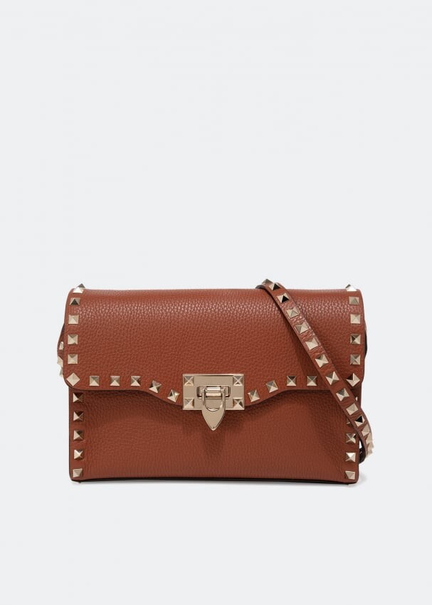 

Сумка VALENTINO GARAVANI Rockstud shoulder bag, коричневый