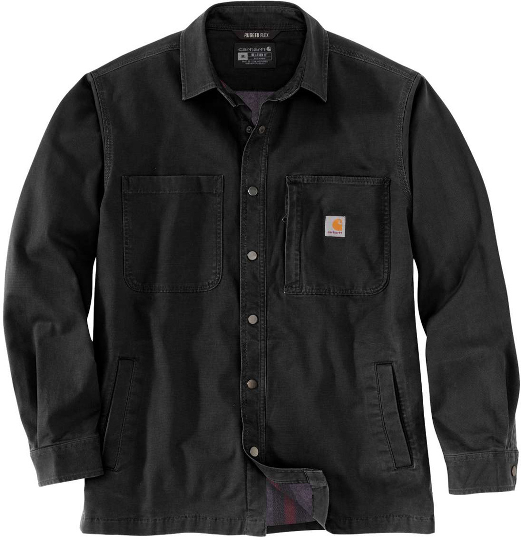 Рубашка Carhartt Fleece Lined Snap Front, черный
