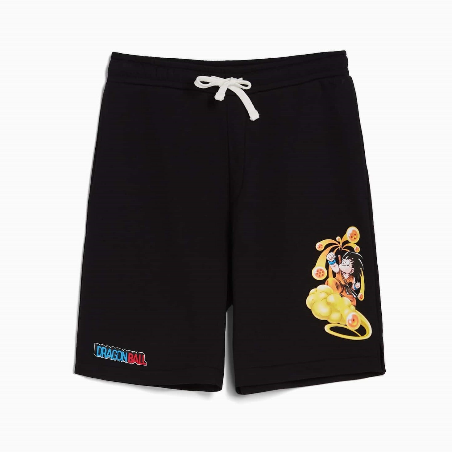 

Шорты Bershka Dragon Ball Plush Printed Bermuda, черный