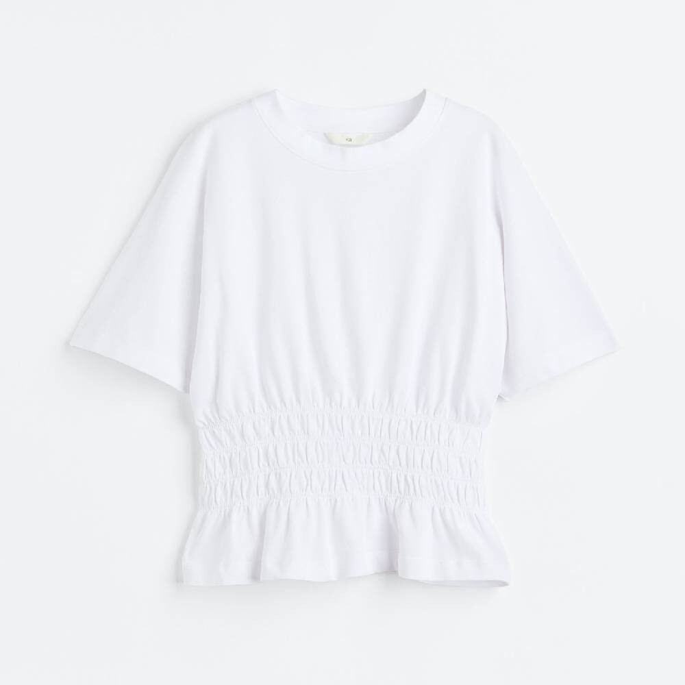 

Топ со сборками H&M, белый