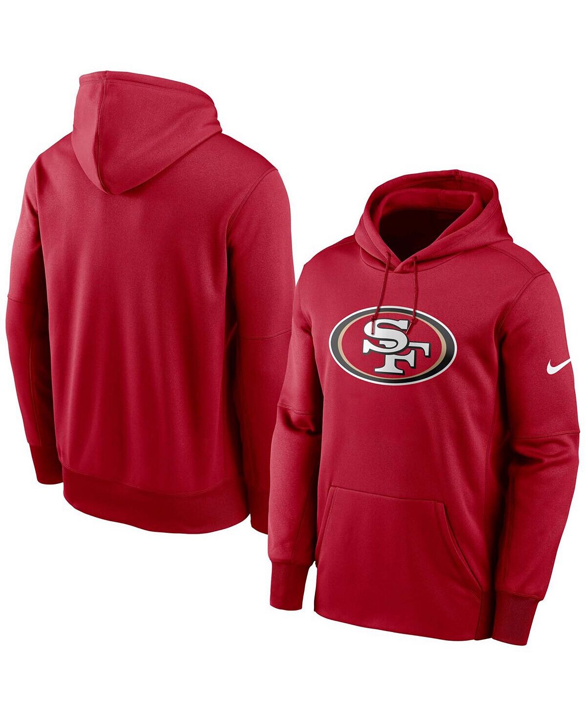 

Мужская толстовка с капюшоном scarlet san francisco 49ers fan gear primary logo therma performance Nike