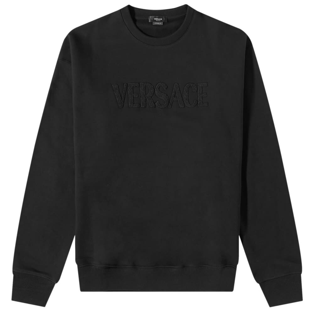 

Толстовка Versace Applique Logo Crew Sweat, Черный
