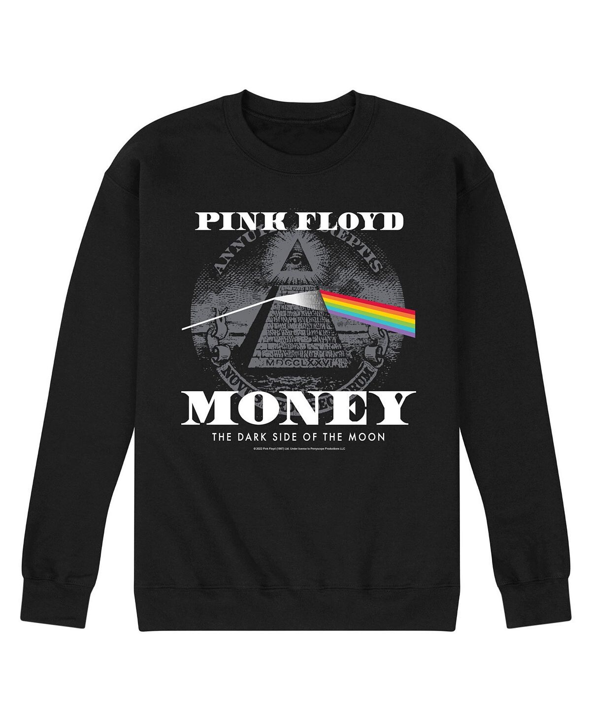 

Мужская флисовая футболка pink floyd money AIRWAVES, черный