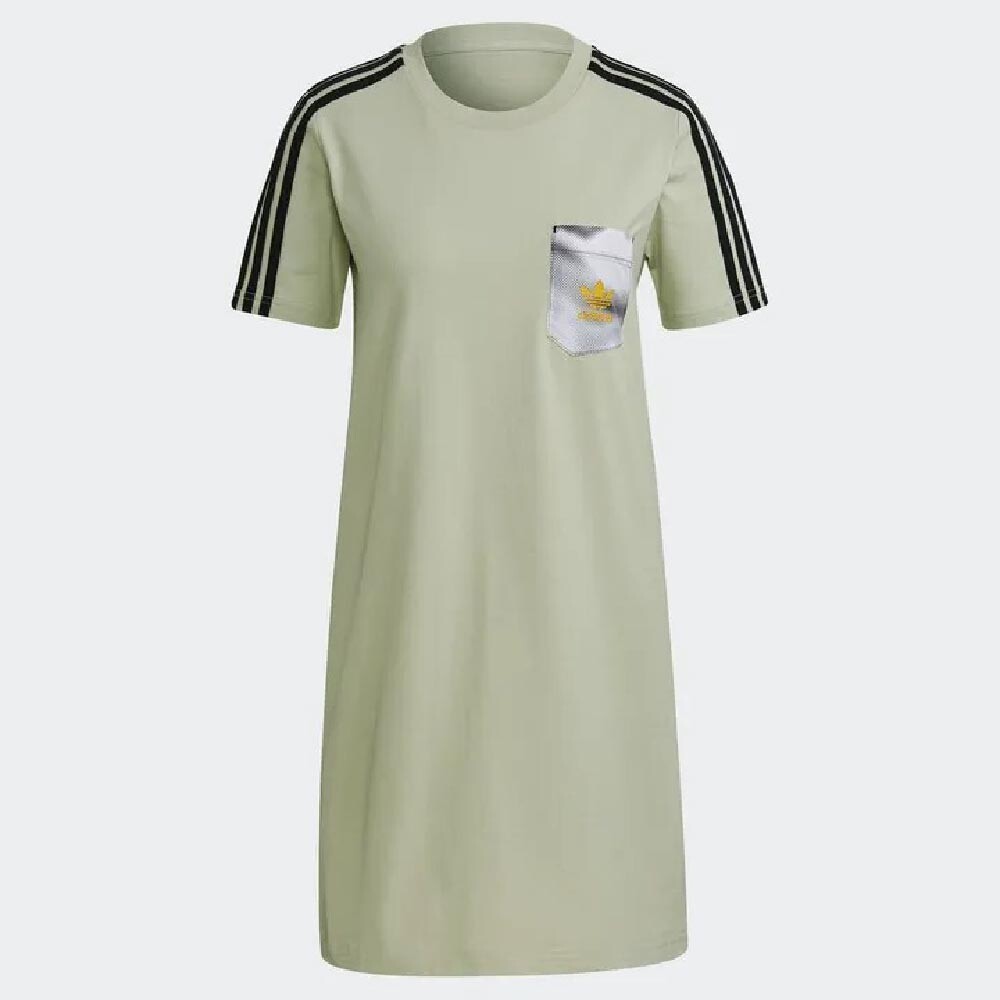 

Платье Adidas Trefoil, черный/светло-зеленый