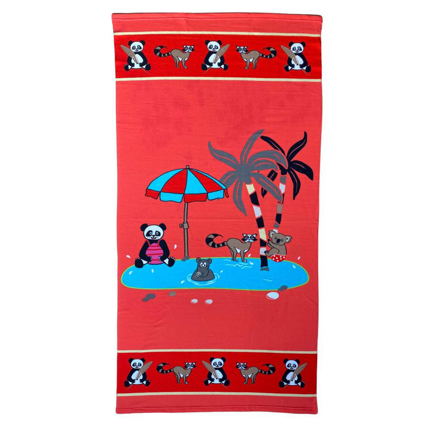 Пляжное полотенце из микрофибры для ванной 70x140 250 г/м² (2,5 фунта) LE COMPTOIR DE LA PLAGE, красный