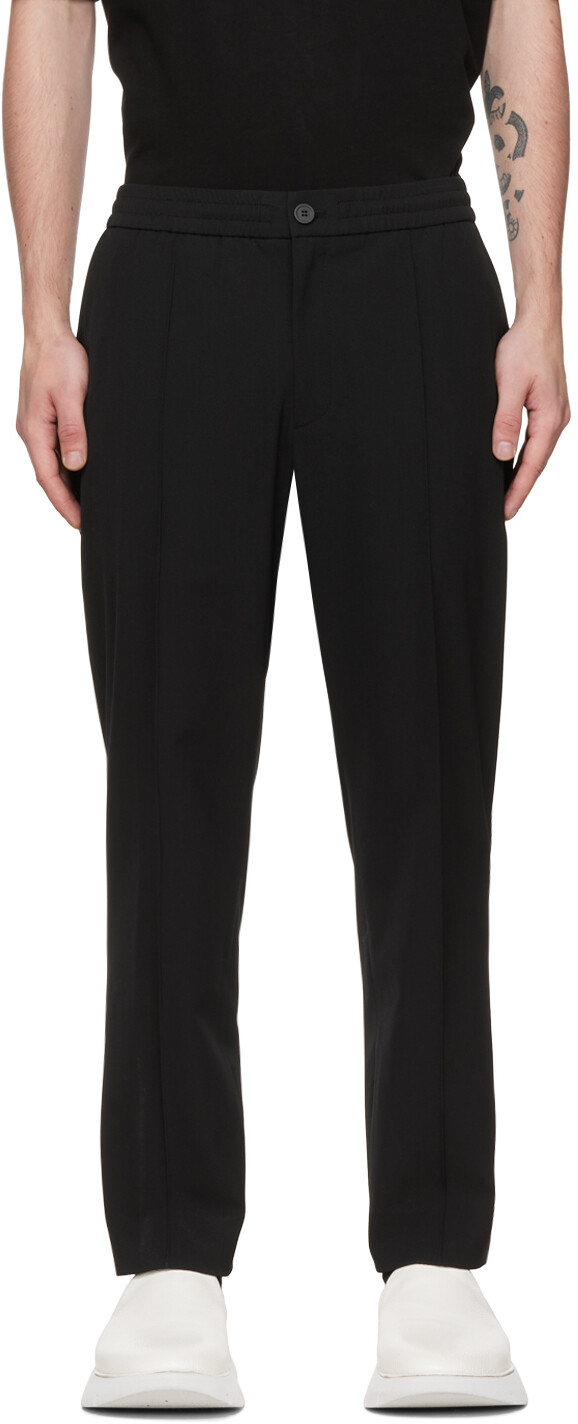 

Черные брюки с завышенной талией Solid Homme