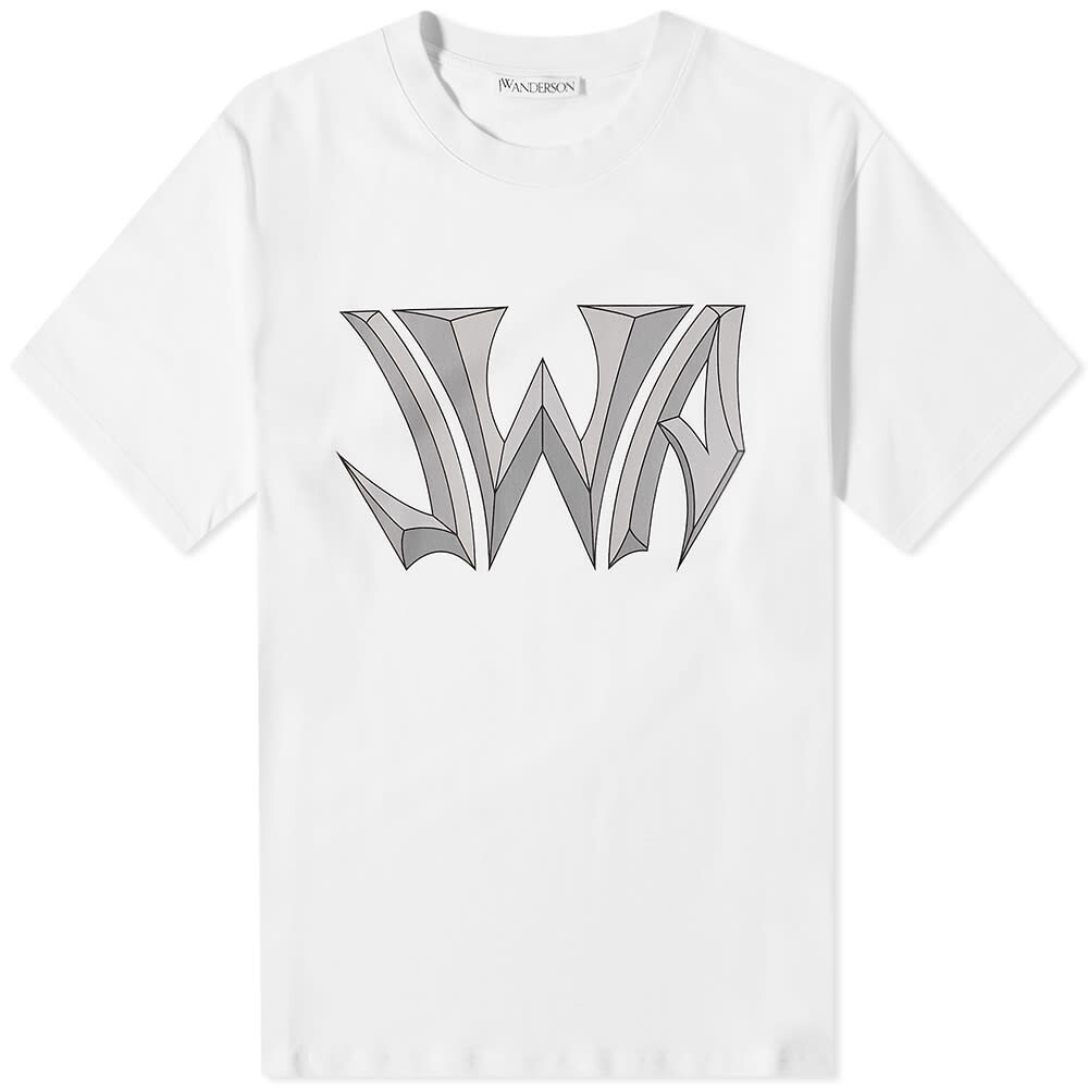 

Футболка JW Anderson Gothic Logo Oversized Tee, Серый