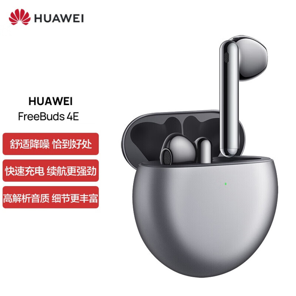 

Bluetooth-гарнитура Huawei FreeBuds 4E с шумоподавлением, серебряный