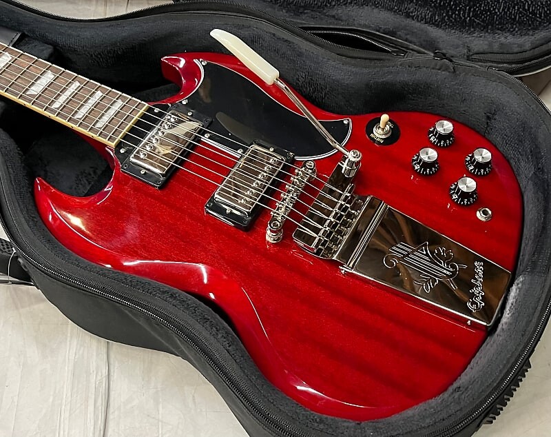 

Epiphone SG Standard 61 Maestro Vibrola 2022 — Vintage Cherry New Unplayed w/Epi Lite Case Auth Dealer 7lbs9oz #822