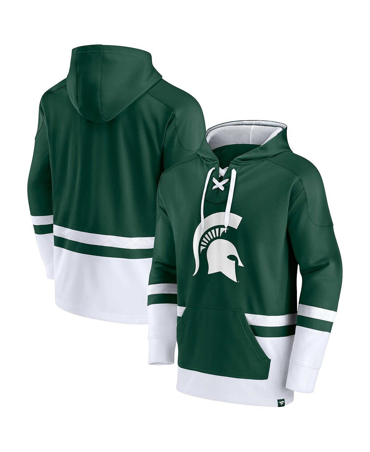 

Мужская фирменная зеленая толстовка с капюшоном michigan state spartans first battle pullover Fanatics, зеленый