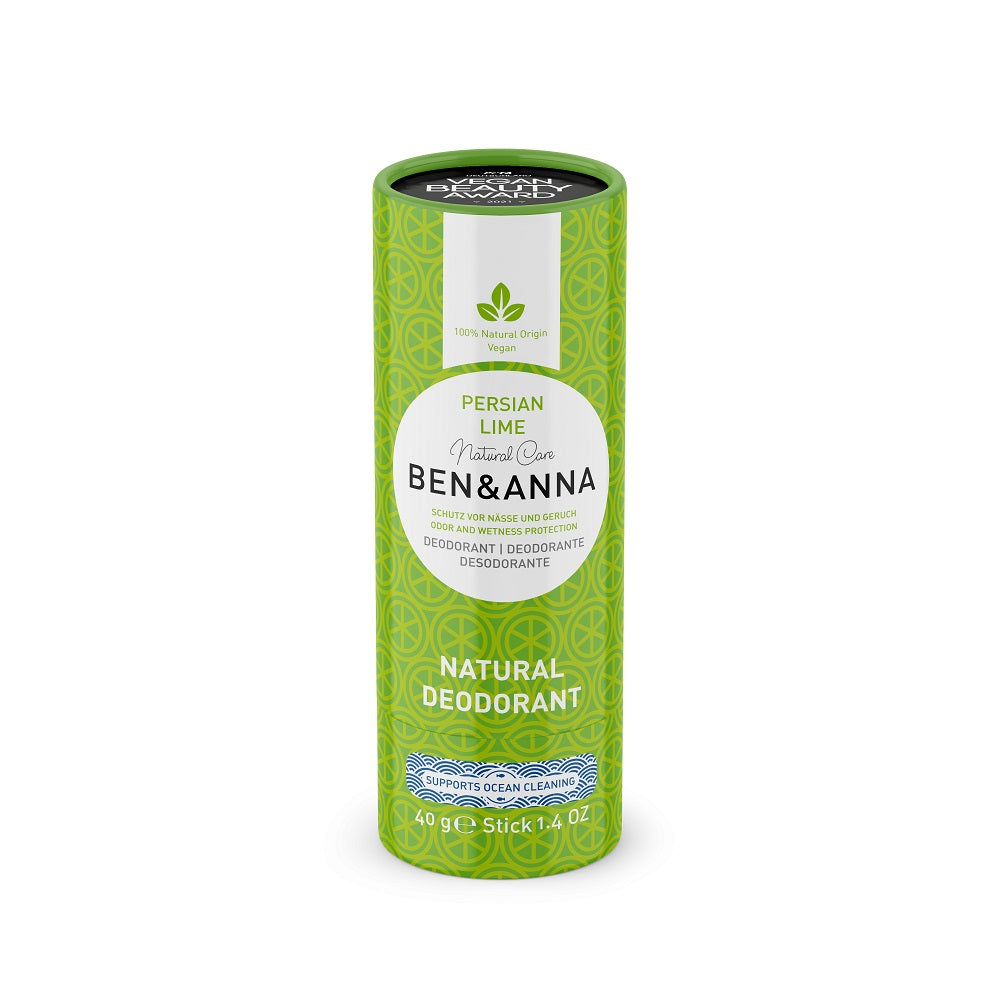 Ben&Anna Natural Soda Deodorant Натуральный дезодорант на основе соды Персидский лайм картонный стик 40г