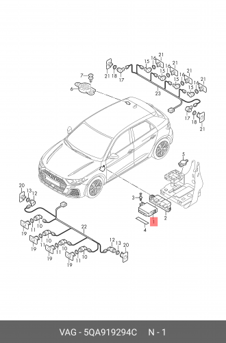 Блок управления системы парковки 5QA919294C VAG датчик парковки 5q1919275gru vag