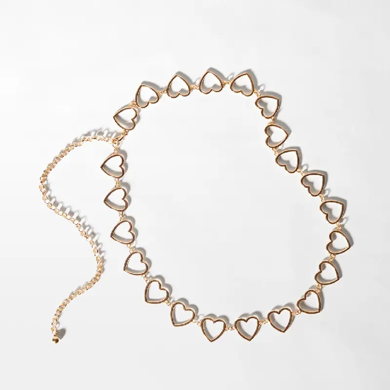 

Ремень Bershka Heart Chain, золотой