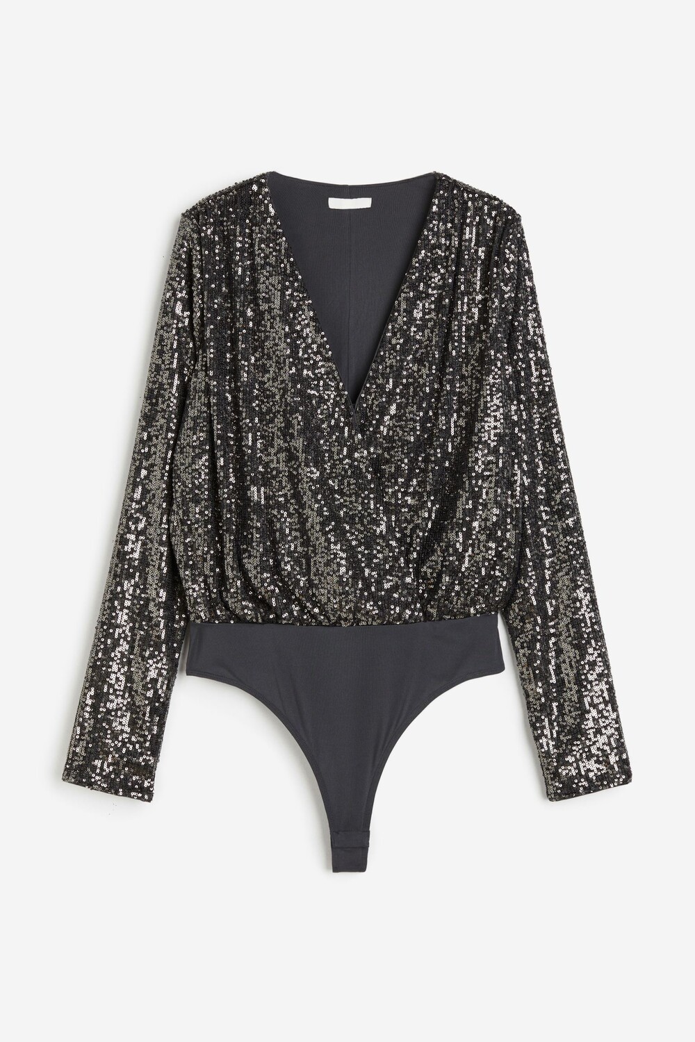 

Боди H&M Sequined, темно-серый