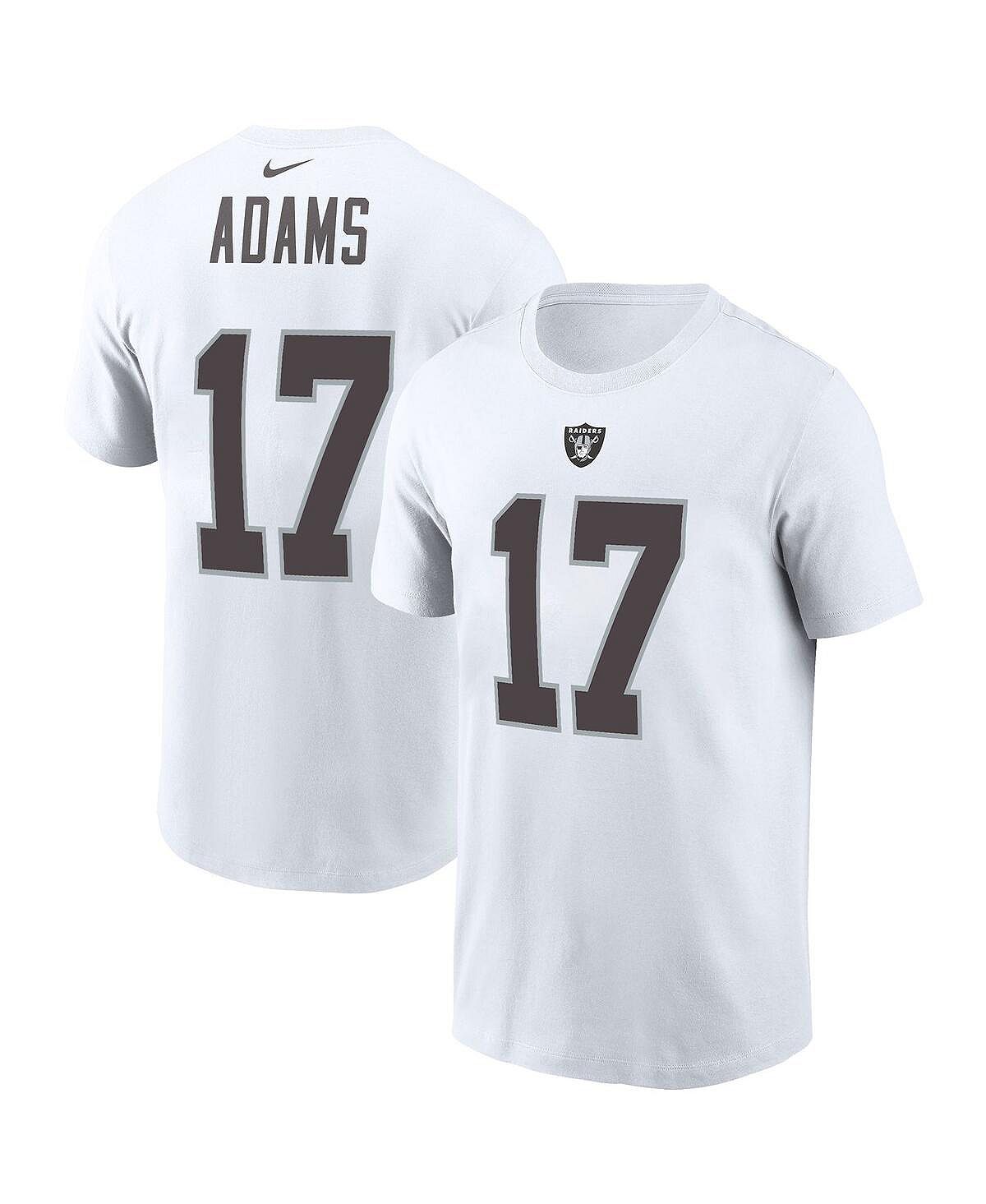 Мужская футболка davante adams white las vegas raiders с именем и номером игрока Nike, белый