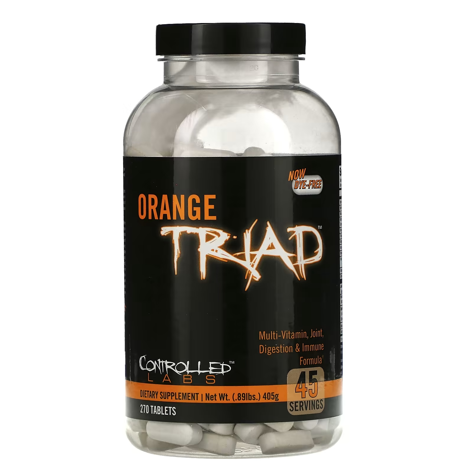 Controlled Labs Orange Triad поливитамин формула для суставов пищеварения и иммунитета, 270 таблеток controlled labs orange triad greens апельсин 407 г 14 37 унции