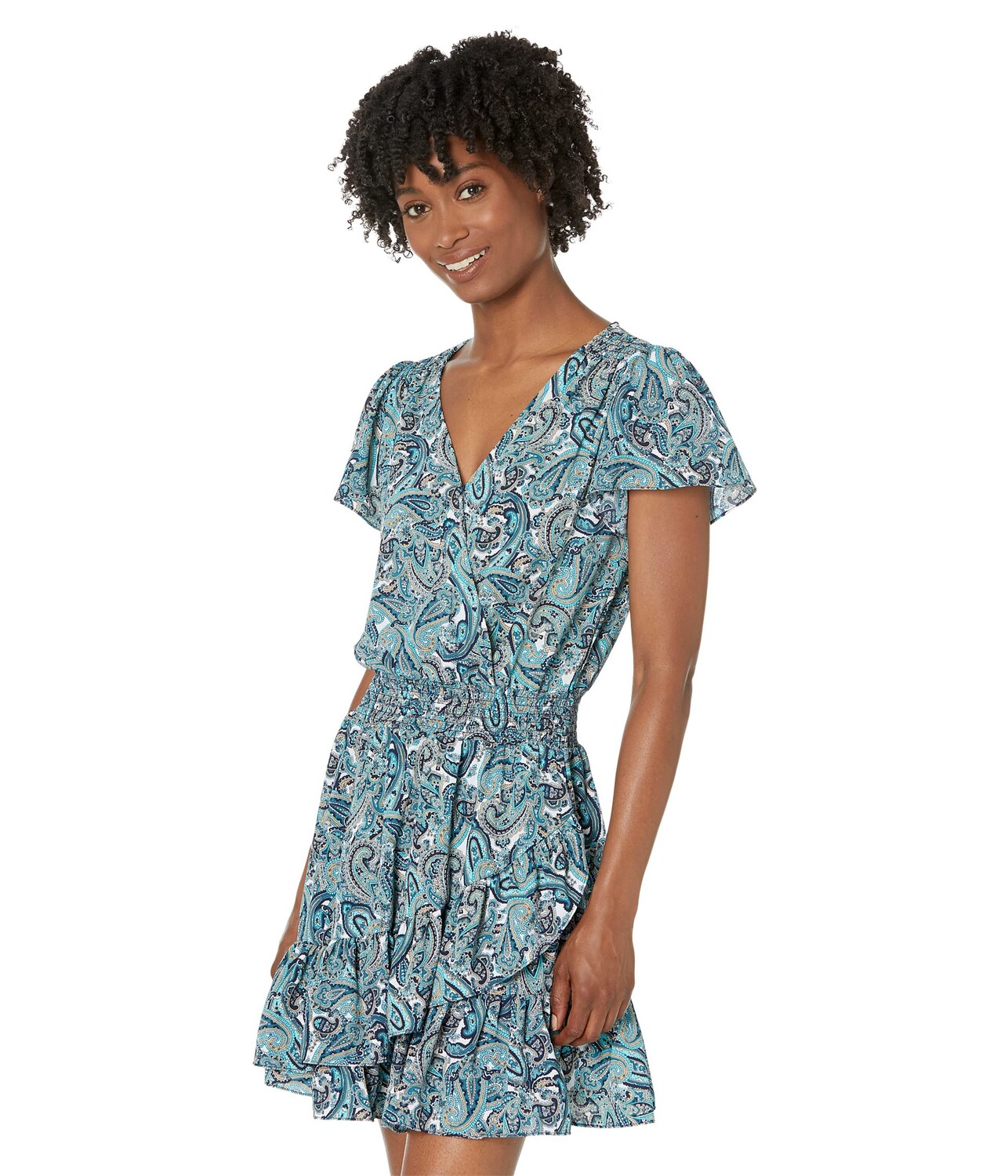 

Платье MICHAEL Michael Kors, Petite Paisley Short Sleeve Wrap Dress